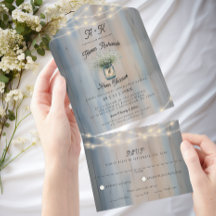 Rustic Baby's Breath & String Lights Wedding