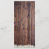 Rustic Baby's Breath & String Lights Wedding Menu (Achterkant)