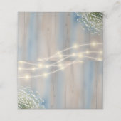Rustic Baby's Breath & String Lights Wedding Plaatskaartje (Buitenkant ongevouwen)
