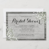 RUSTIC BABY'S BREATH VRIJGEZELLENFEEST KAART (Voorkant)