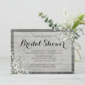 RUSTIC BABY'S BREATH VRIJGEZELLENFEEST KAART (Staand voorkant)