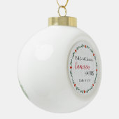 Rustic Baby's eerste kerstcadeau Keramische Bal Ornament (Links)