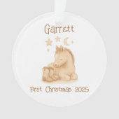 Rustic Baby's First Christmas Keepsake Ornament (voorkant)