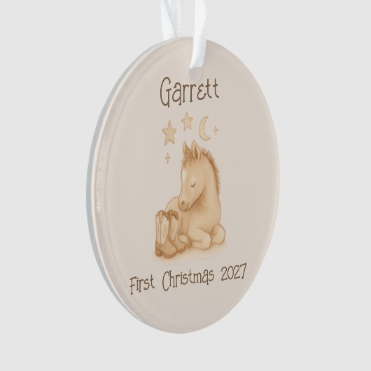 Rustic Baby's First Christmas Keepsake Ornament (voorkant)