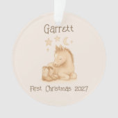 Rustic Baby's First Christmas Keepsake Ornament (voorkant)