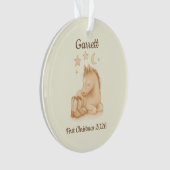 Rustic Baby's First Christmas Keepsake Ornament (voorkant)