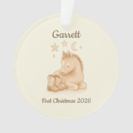 Rustic Baby's First Christmas Keepsake Ornament