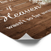 Rustic Baby's Herdenkingsbord voor ademlichten Poster (Hoek)
