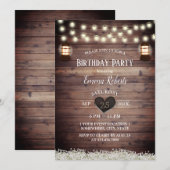 Rustic Baby's Lantern Birthday Kaart (Voorkant / Achterkant)