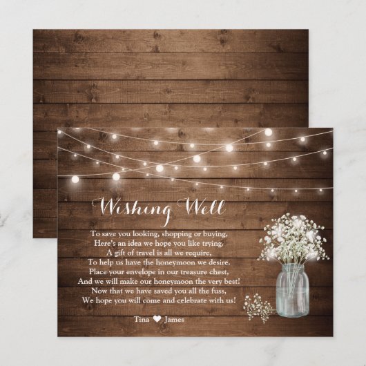 Rustic Baby's Radekkinglampjes die goed werken Briefkaart (Voorkant / Achterkant)