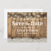 Rustic Baby's Radekkinglampjes Opslaan datum Aankondigingskaart (Voorkant / Achterkant)