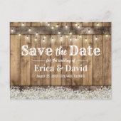 Rustic Baby's Radekkinglampjes Opslaan datum Aankondigingskaart (Voorkant)