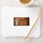 Rustic Baby's Rreath Lights Return Address Label (Insitu)