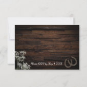 Rustic Baby's RSVP-kaart Kaart (Achterkant)