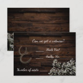 Rustic Baby's RSVP-kaart Kaart (Voorkant / Achterkant)