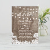 Rustic Baby's Vrijgezellenfeest met adem & String  Kaart (Staand voorkant)