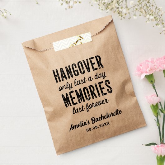 Rustic Bachelorette Party Hangover Recovery Kit Fa Bedankzakje (Gezegeld)