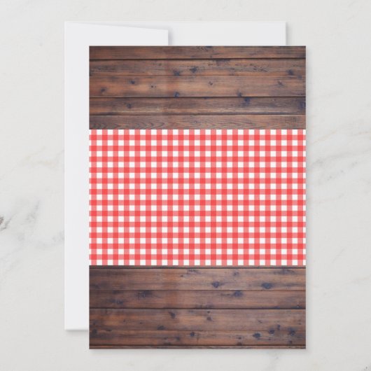 Rustic Backyard BBQ & Beer Birthday Party Kaart (Achterkant)