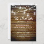 Rustic Backyard Vow Renewal Jubileum Invitation Kaart (Voorkant)
