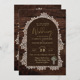 Rustic Backyard Woodland Wedding Wood Lace Kaart