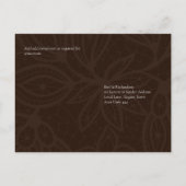 Rustic Backyard Woodland Wedding Wood Lace RSVP Briefkaart (Achterkant)