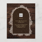 Rustic Backyard Woodland Wood Lace SAVE DATES Flyer (Achterkant)