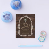 Rustic Backyard Woodland Wood Lace SAVE DATES Flyer (Enkel)