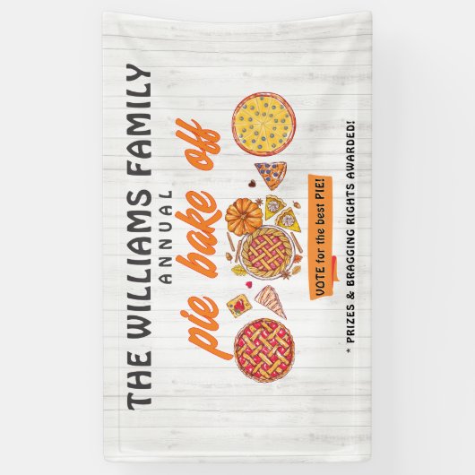 Rustic Bake Off Family Pumpkin Pie Competition Spandoek (Verticaal)