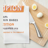 Rustic Bake Off Pumpkin Pie Competition Champion Theedoek (Quarter Fold)