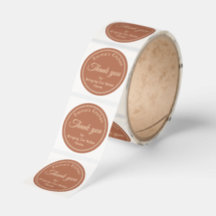 Rustic Bakery Bedankt Ronde Rol Sticker
