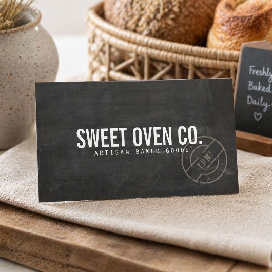 Rustic Bakery Chalkboard Visitekaartje