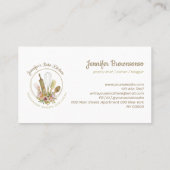 Rustic Bakery Elegant Chef Visitekaartje (Achterkant)