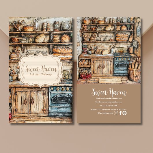 Rustic Bakery Junk Journal Visitekaartje