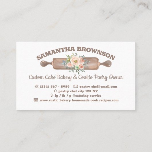 Rustic Bakery Koop vijf korting loyaal Visitekaartje (Achterkant)