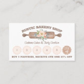 Rustic Bakery Koop vijf korting loyaal Visitekaartje (Voorkant)