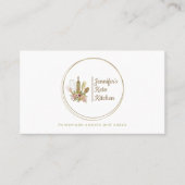 Rustic Bakery Logo Keto Vegan Chef Visitekaartje (Voorkant)