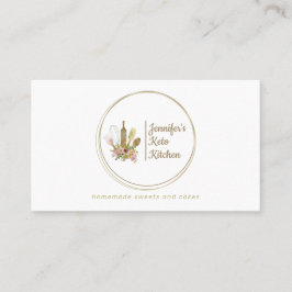 Rustic Bakery Logo Keto Vegan Chef Visitekaartje