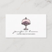 Rustic Bakery Macaroon Retro Visitekaartje (Voorkant)