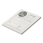Rustic Bakery Shop Invoice Sale Order Form Receipt Notitieblok (Linkerzijde)