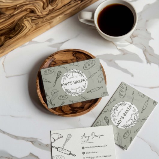 Rustic Bakery Store Aangepaste Visitekaartjes