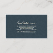 Rustic Bakery Store Pastry Dessert Sweet Cake Shop Visitekaartje (Achterkant)