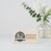 Rustic Bakery Store Pastry Desserts Loyalty Punch (Staand voorkant)