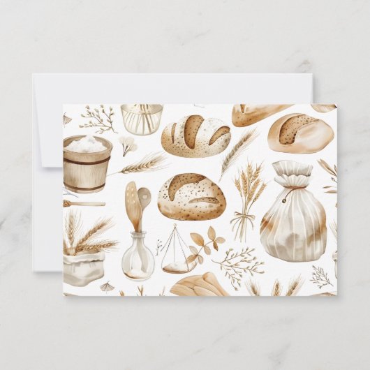 Rustic Baking Business Bedankkaart (Achterkant)