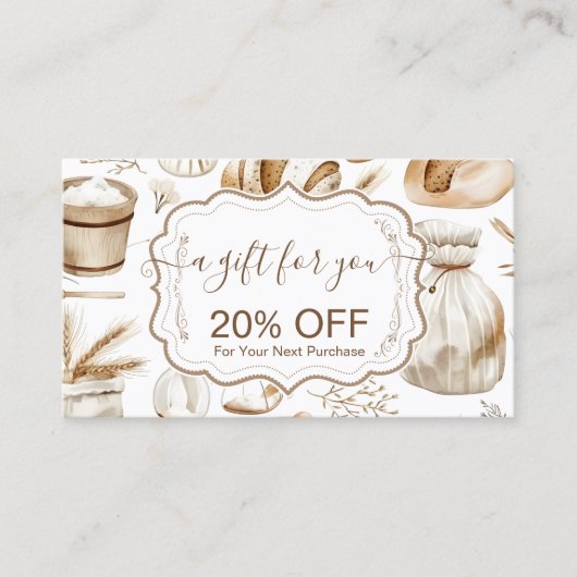 Rustic Baking Business Kortingskaartje (Voorkant)