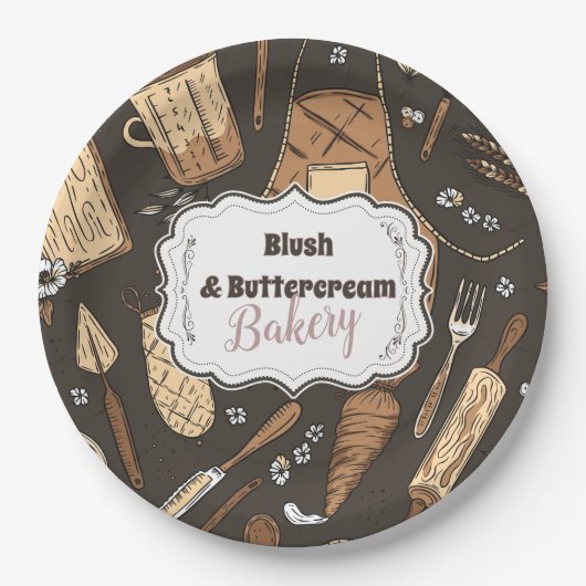 Rustic Baking Business Papieren Bordje (Voorkant)