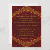 Rustic Bali Sparkle Dinner Party Invitations Kaart (Achterkant)