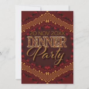 Rustic Bali Sparkle Dinner Party Invitations Kaart