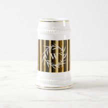 Rustic Bamboo Monogram Vertical Lines Pattern