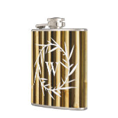 Rustic Bamboo Monogram Vertical Lines Pattern Heupfles (Links)