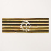 Rustic Bamboo Monogram Vertical Lines Pattern Yogamat (Voorkant (horizontaal))